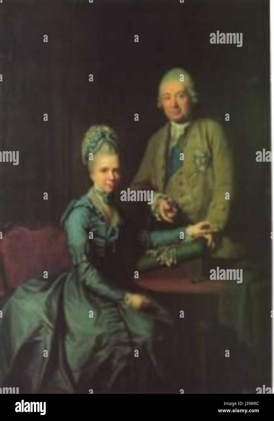 Reventlov Christian Ditlev Reventlow 1710 1775 with his wife Stock Photo - Alamy