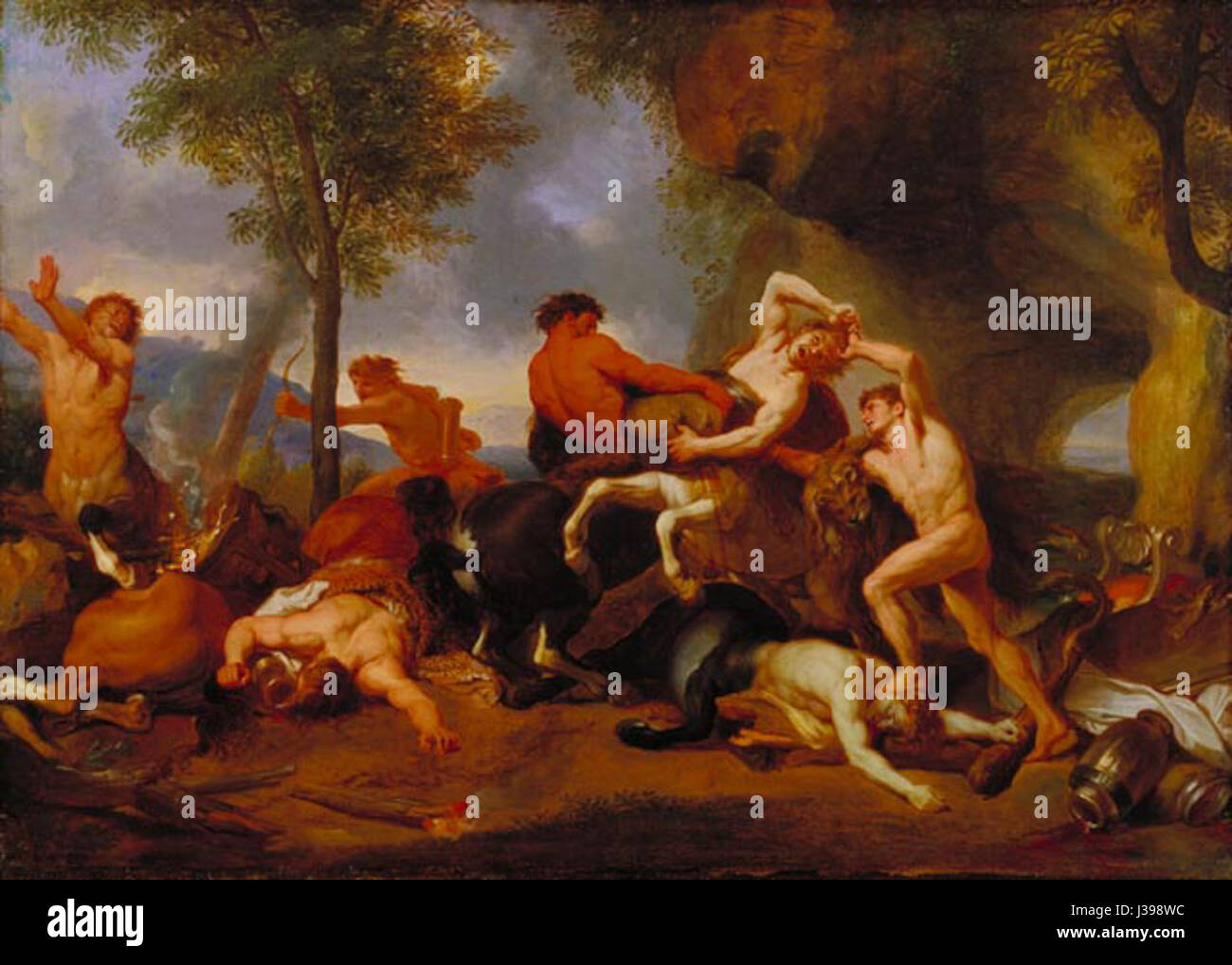 Charles Le Brun   Hercules Slaying the Centaurs Stock Photo