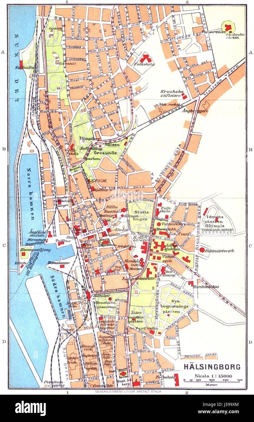 Helsingborg map hi-res stock photography and images - Alamy