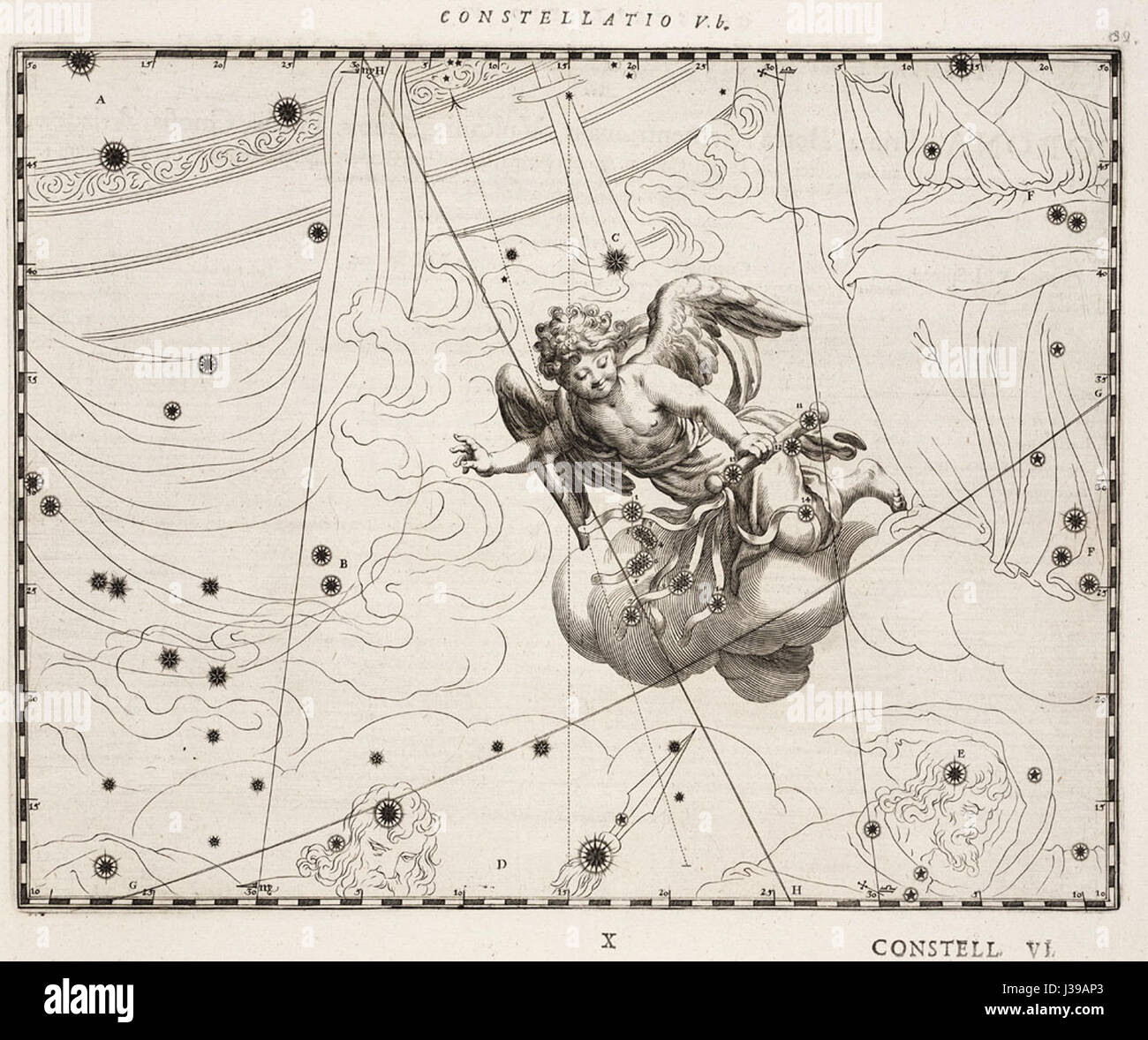 Historical map of stars chart hi-res stock photography and Historical map of stars chart hi-res stock photography and