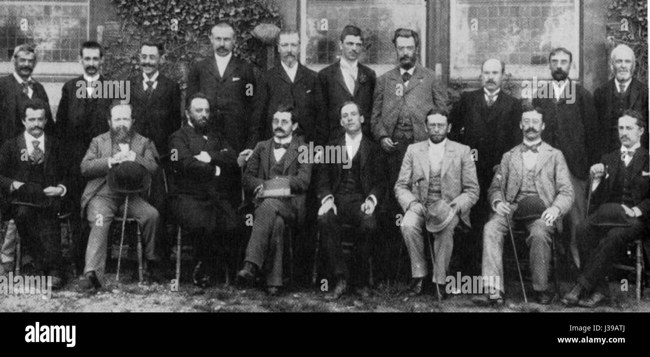 Contestants at the Hastings 1895 International Chess Tournament Stock Photo