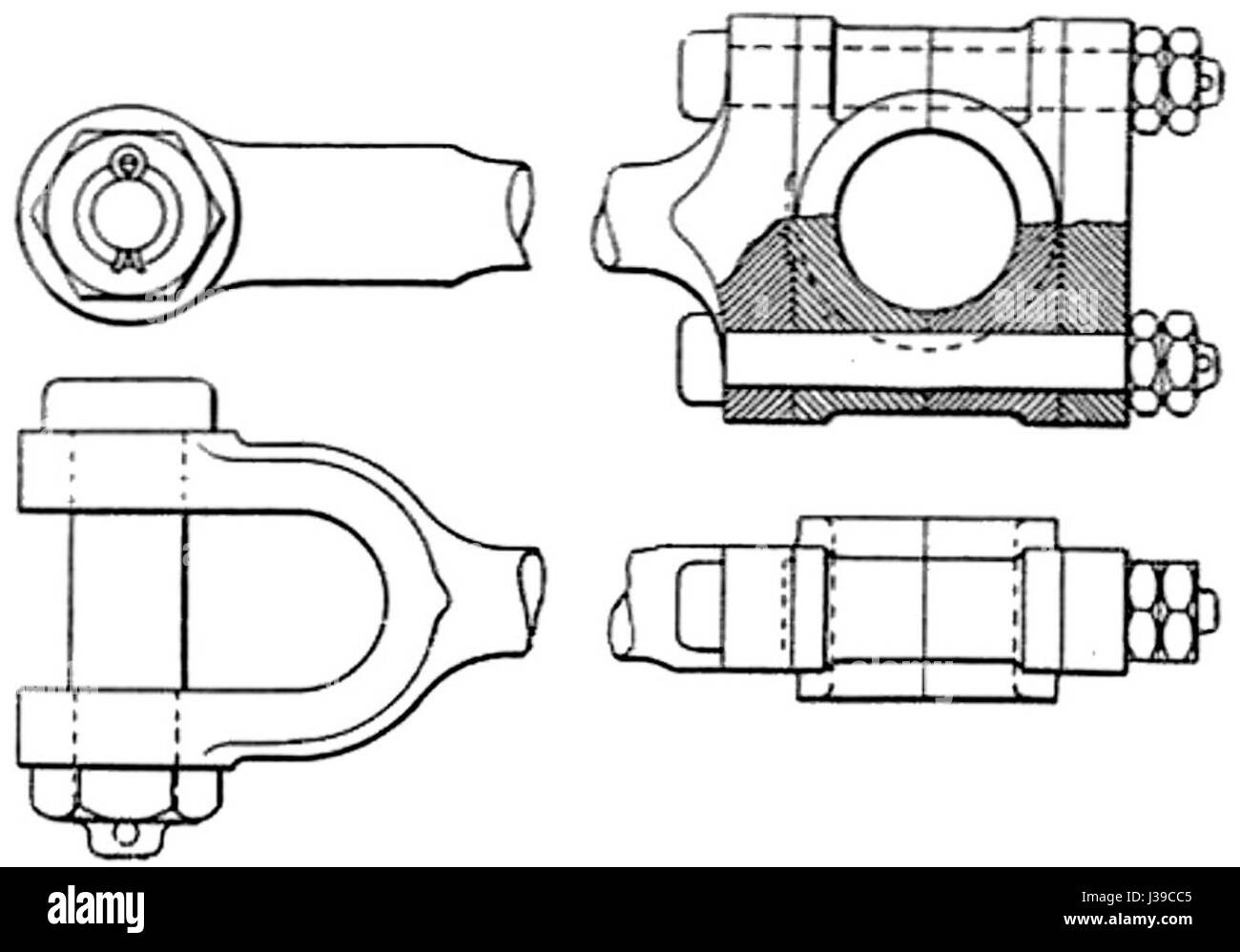 Connecting rod ends, bolted (Heat Engines, 1913 Stock Photo Alamy