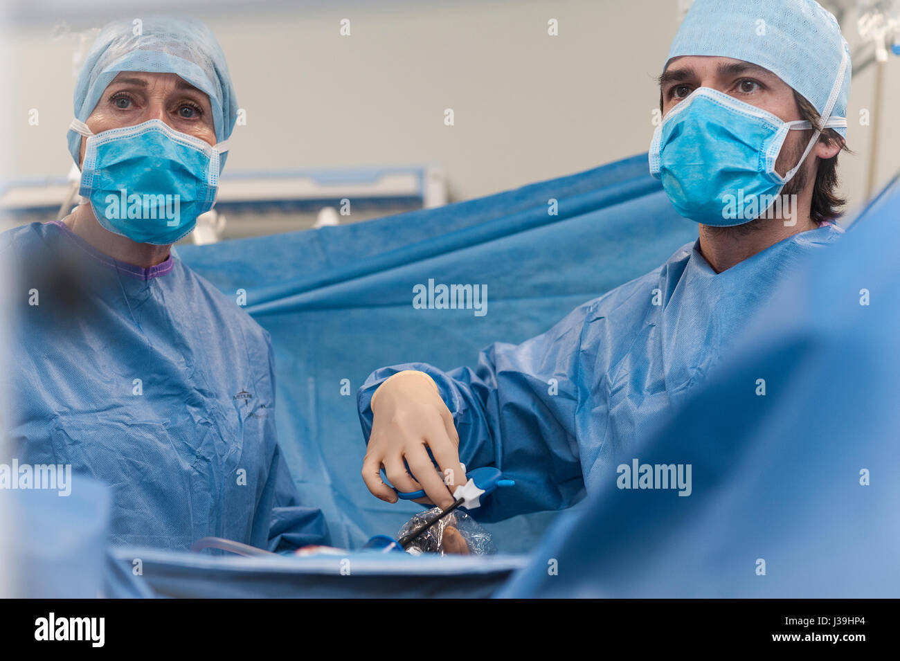 GYNECOLOGICAL SURGERY Stock Photo