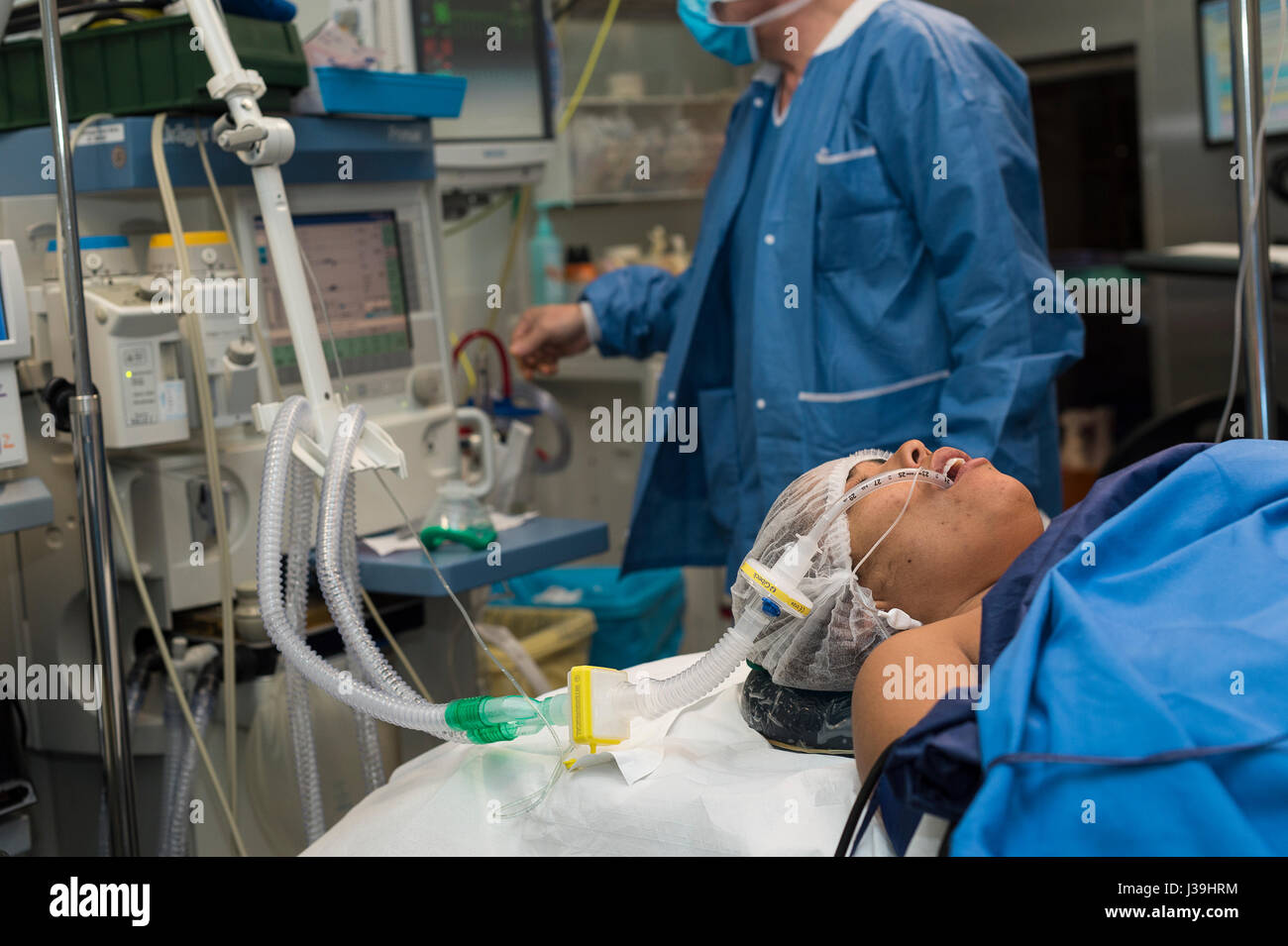 GYNECOLOGICAL SURGERY Stock Photo