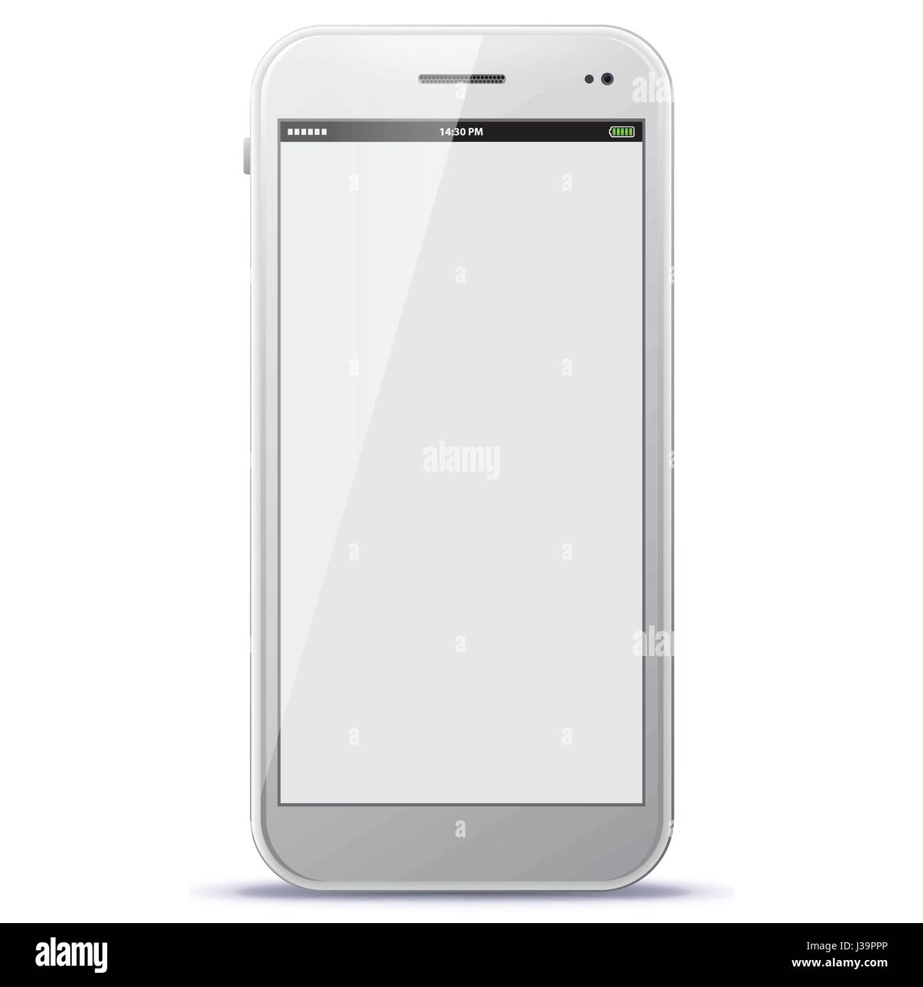 White Smart Phone Vector Illustration isolated on white Stock Vector ...