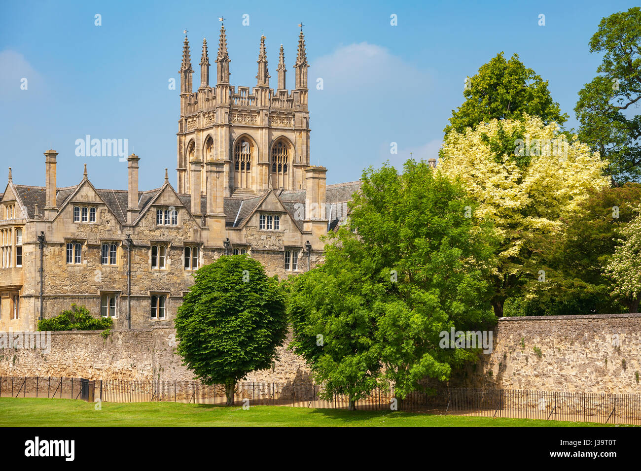 View of Merton College. Oxford University, Oxford, Oxfordshire, England, UK Stock Photo