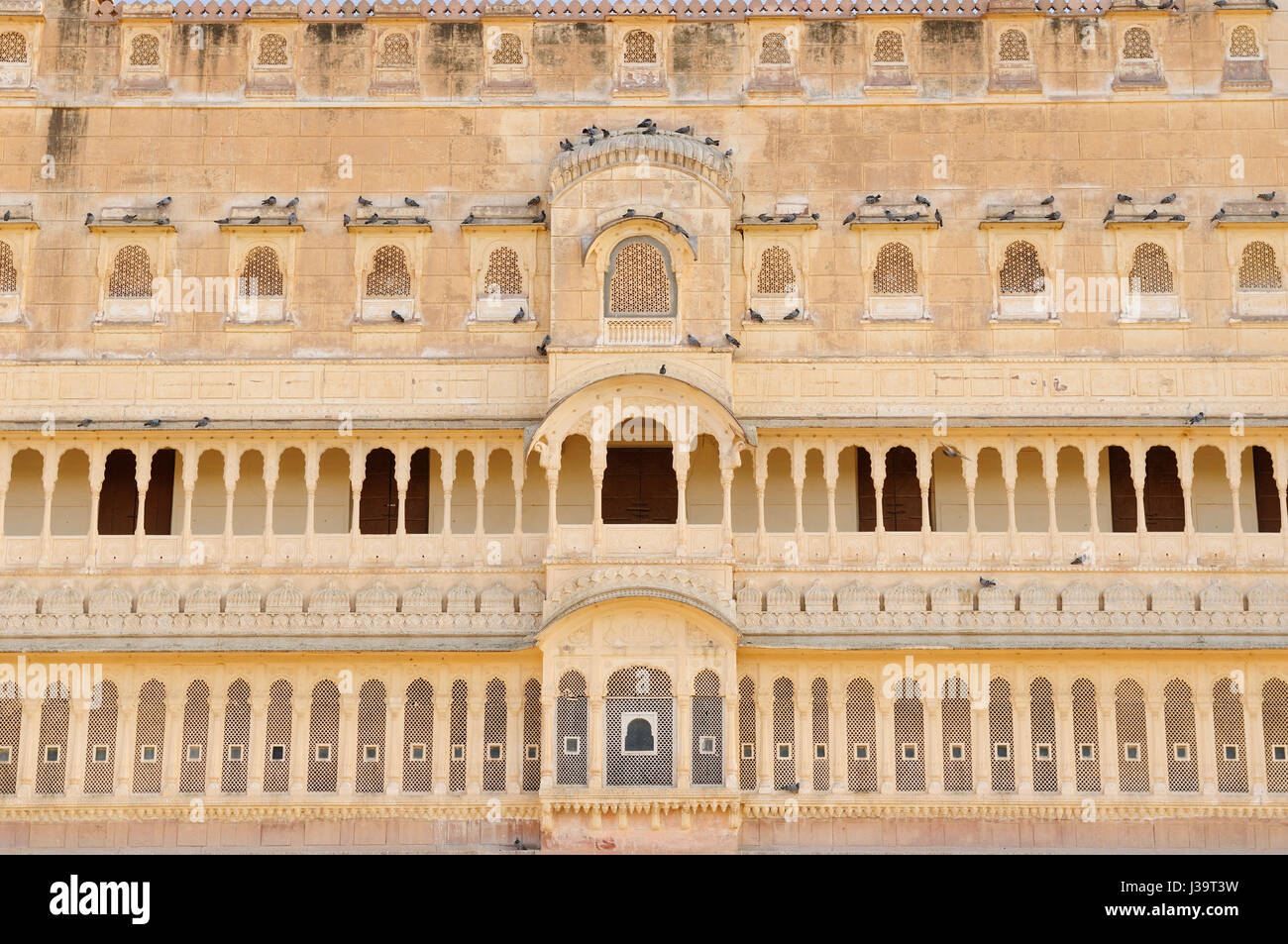 Beautiful Junagarh Fort in Bikaner city in India. Rajasthan Stock Photo