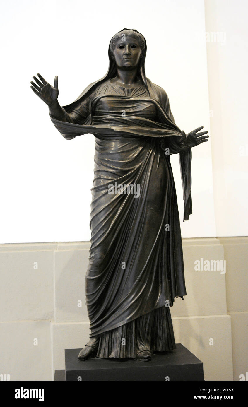 Livia Drusila (59/58 BC-20 AD) or Julia Augusta. Wife of emperor Augustus. Theatre of Herculaneum. National Arhaeological Museum. Naples. Italy. Stock Photo