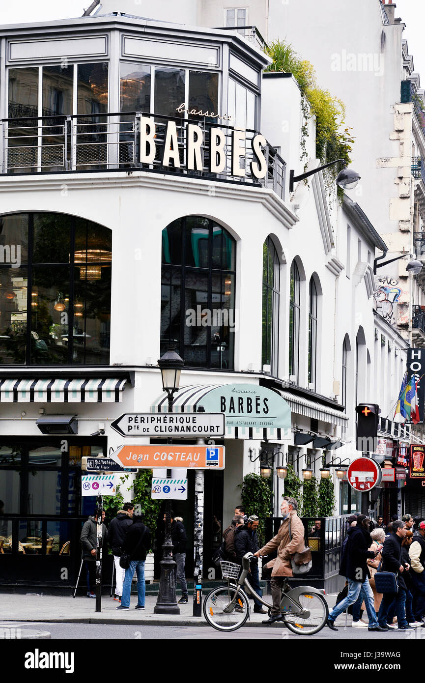 Brasserie Barbès, Paris 18th, France Stock Photo