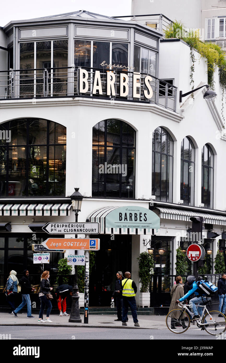 Brasserie Barbès, Paris 18th, France Stock Photo