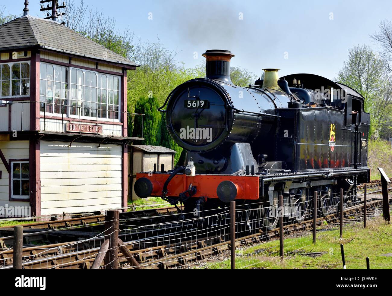 British Steam Locomotive 5619 0-6-2T Stock Photo