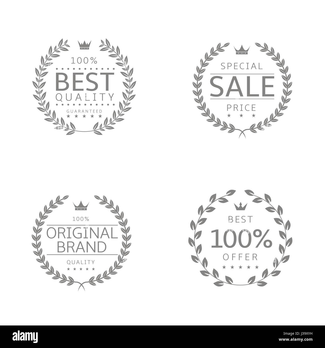 Laurel wreath icons Stock Vector Image & Art - Alamy