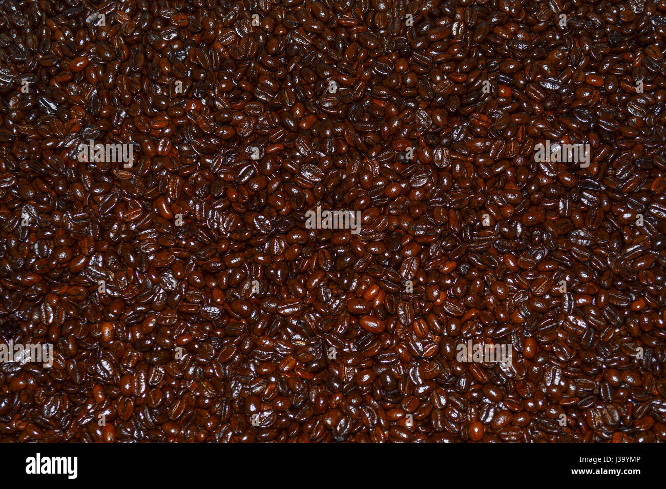 A bunch of coffee beans after roasting process Stock Photo Alamy