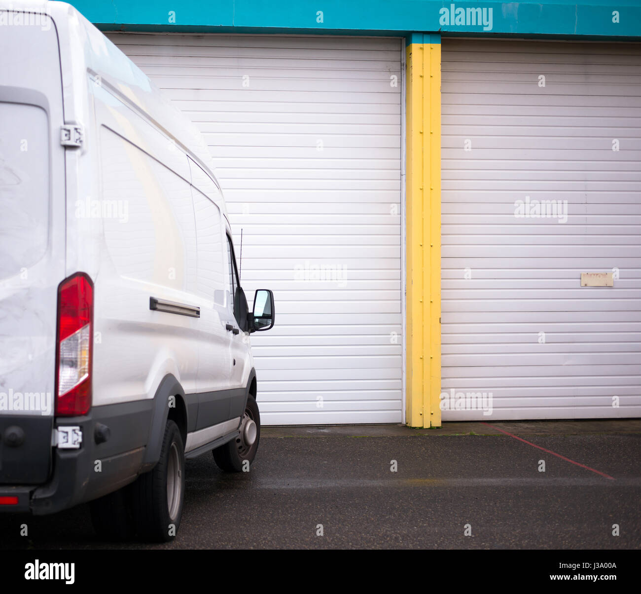 Modern compact van for the delivery of commercial goods and local cargo transportation, as well as for the needs of small private business Stock Photo