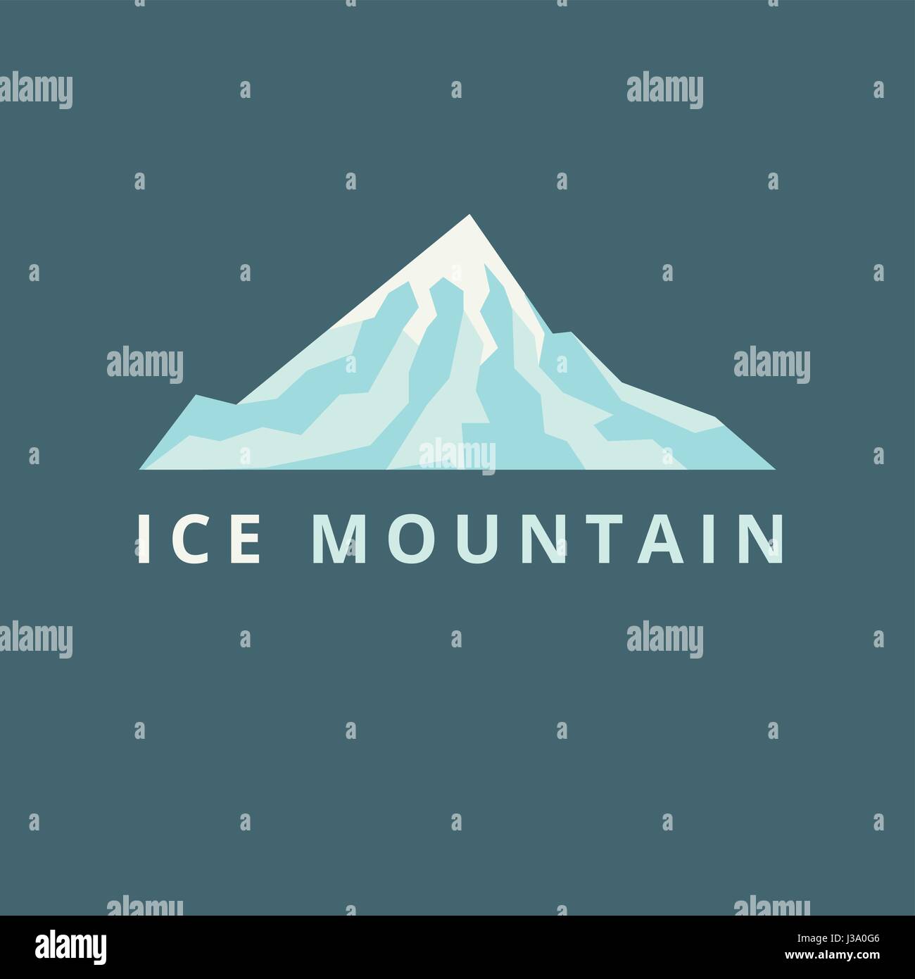 ice mountain vector illusrtration Stock Vector
