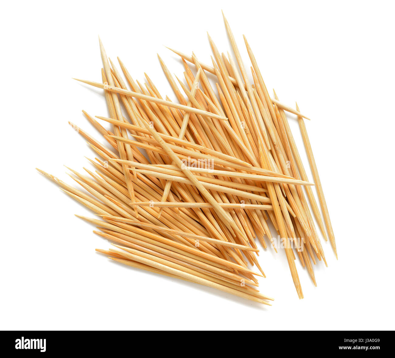 Pile of wooden toothpicks isolated on white. Bunch of toothpicks Stock ...
