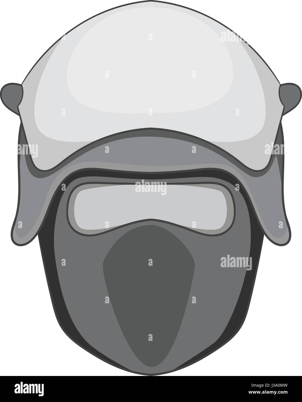 Policeman head in a face mask icon monochrome Stock Vector Image & Art ...