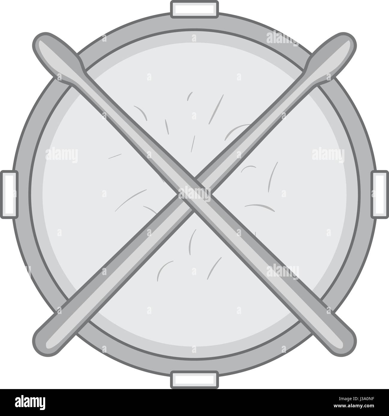 Drum and drumsticks icon monochrome Stock Vector Image & Art - Alamy