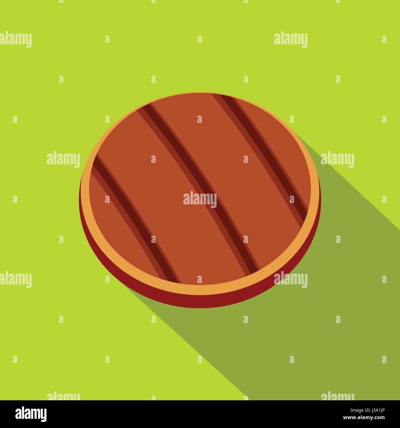 Grilled round beef steak icon, flat style Stock Vector Image & Art - Alamy