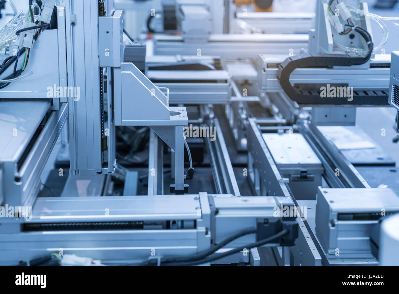 robotic arm machine tool at industrial manufacture plant,Smart factory