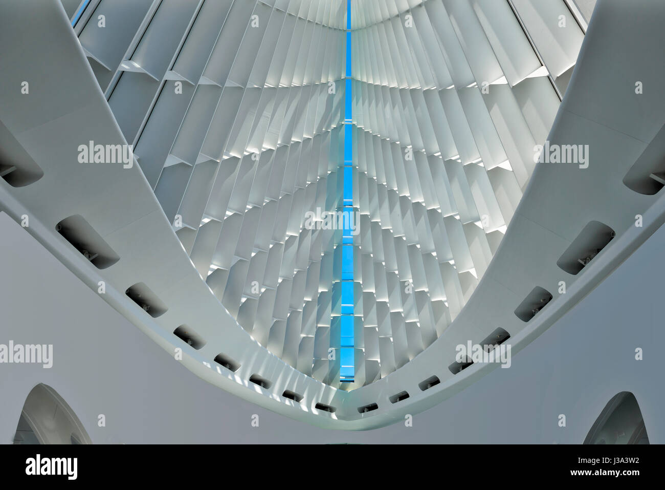 Architectural details of Calatrava's Modern Art Museum at Milwaukee Stock Photo