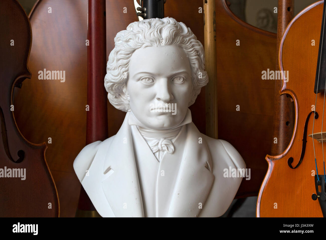Beethoven Bust in Music shop Chicago Stock Photo