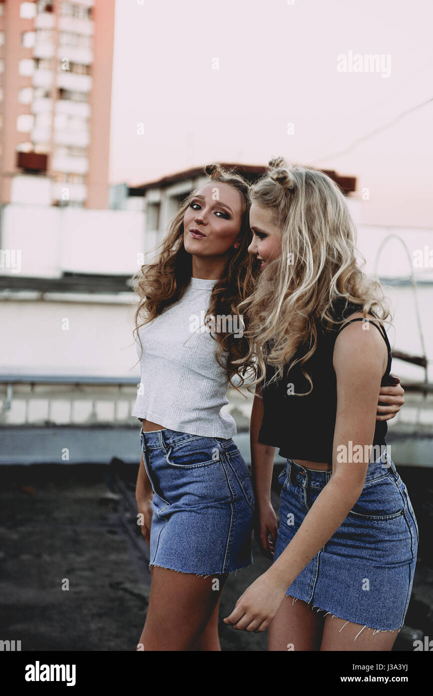best city for outdoors people on Lifestyle And People Concept Fashion Portrait Of Two Stylish Girls Best Friends Wearing Jeans Skirts Outdoors Happy Summer Time For Fun Concept Of Stock Photo Alamy