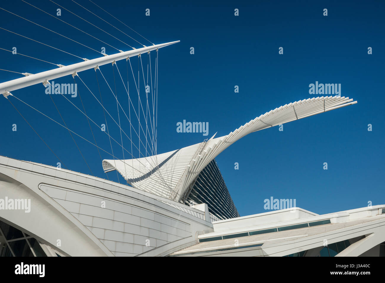 Calatrava's Modern Art Museum at Milwaukee USA Stock Photo