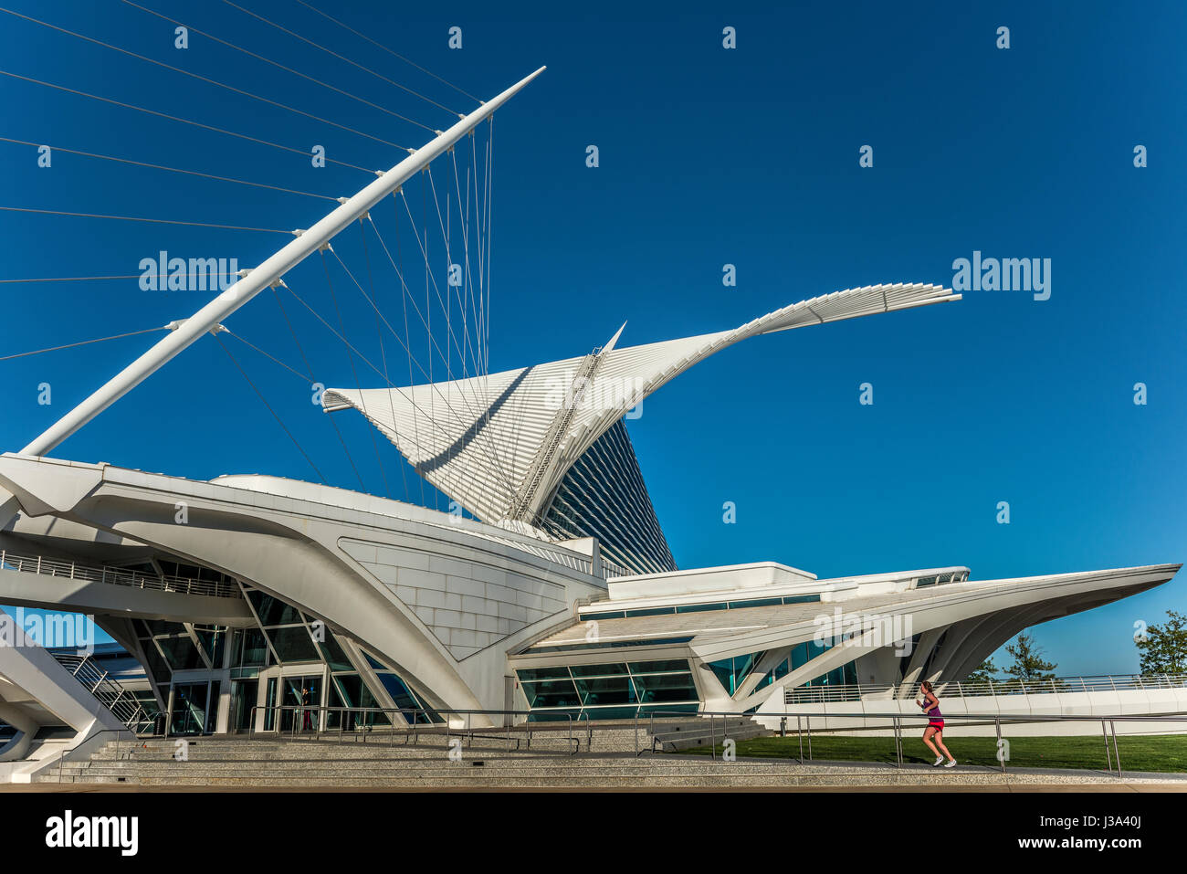 Calatrava's Modern Art Museum at Milwaukee USA Stock Photo