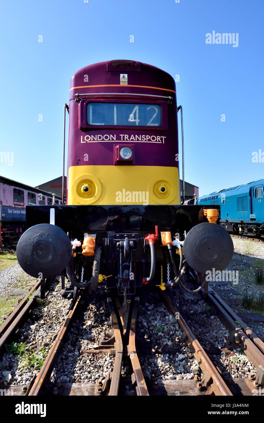 Class 20 Diesel locomotive in London Transport livery Stock Photo