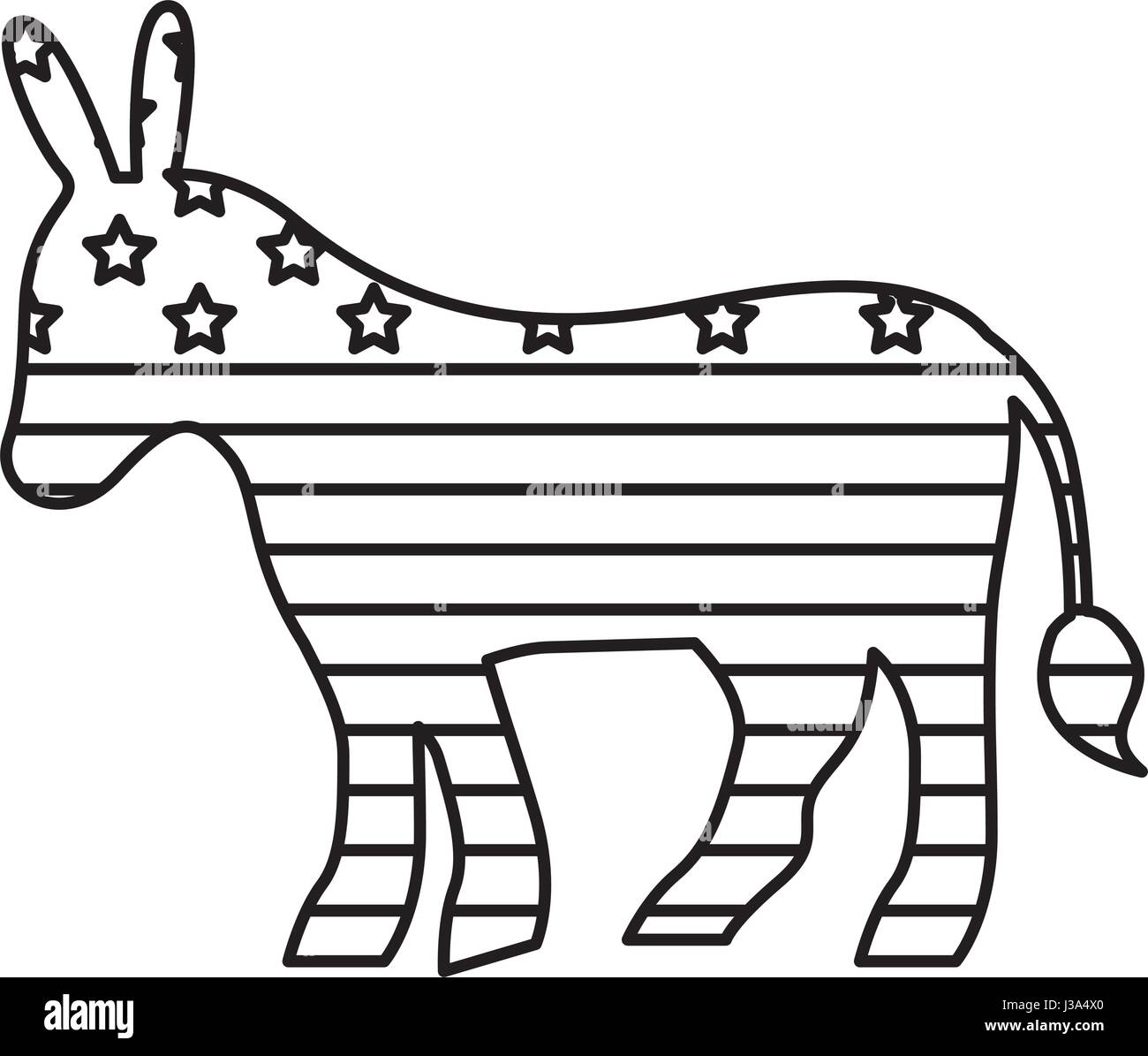Isolated donkey of vote design Stock Vector Image & Art Alamy