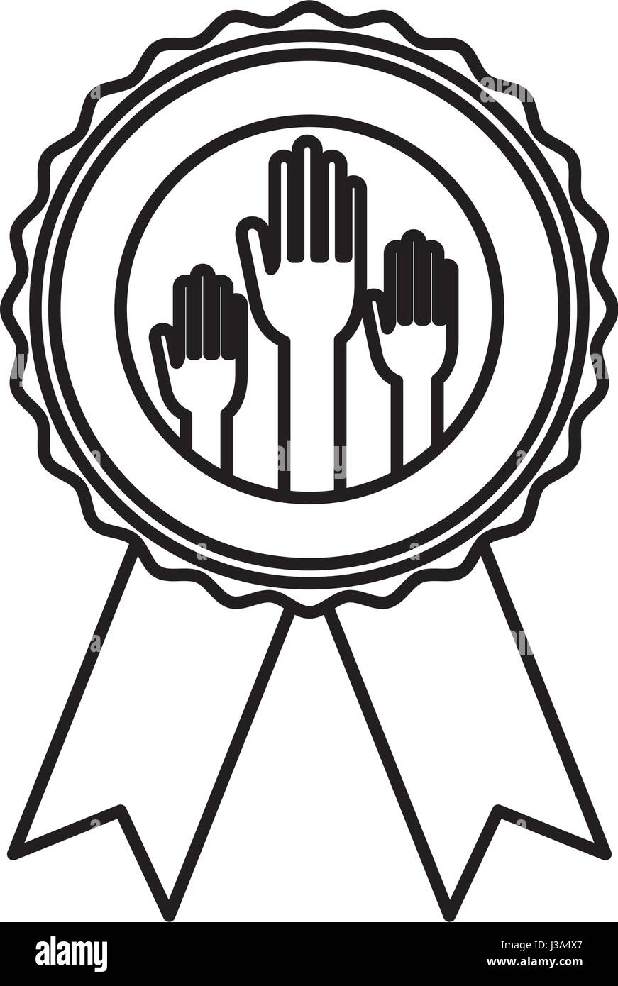Isolated hand of vote design Stock Vector Image & Art - Alamy