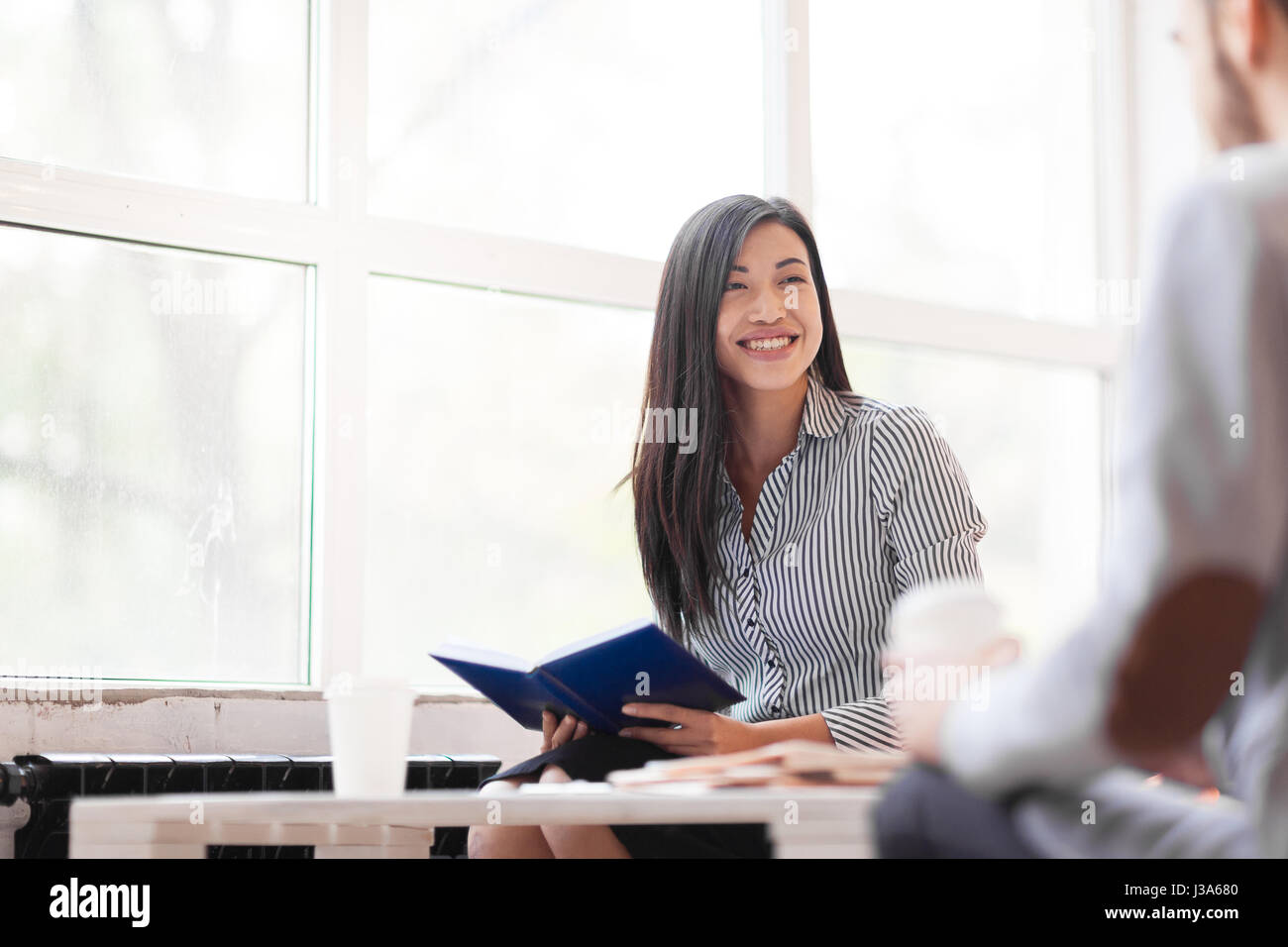 Working Process at Business Meeting Stock Photo - Alamy