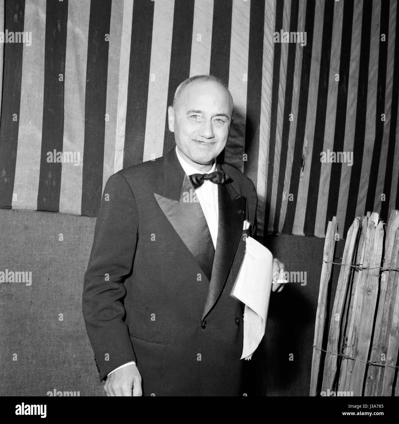 French playwright, songwriter and TV presenter Jean Nohain. c.1955