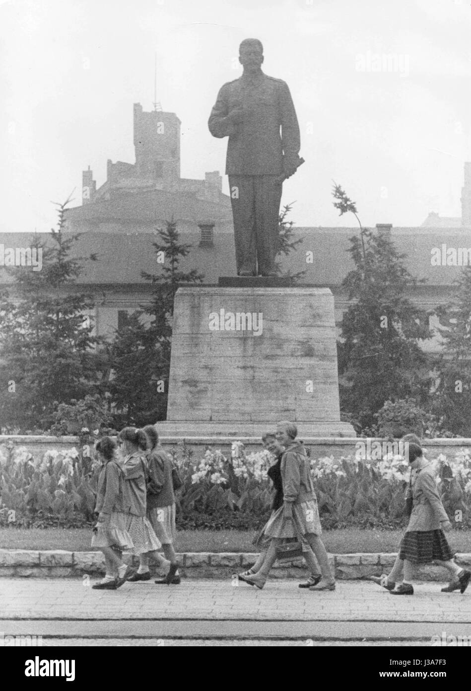Stalin monument in East Berlin, 1953 Stock Photo