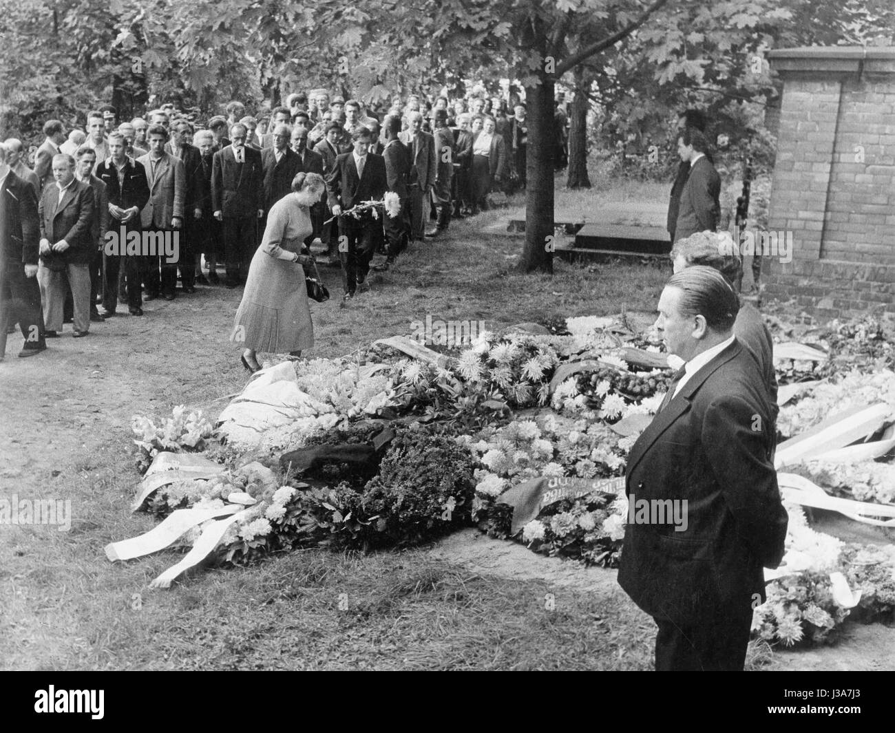 The funeral of Bertolt Brecht, 1956 Stock Photo