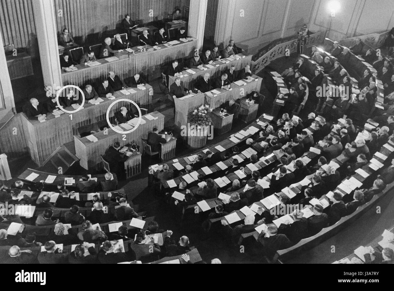 Conference of the People's Chamber, 1957 Stock Photo