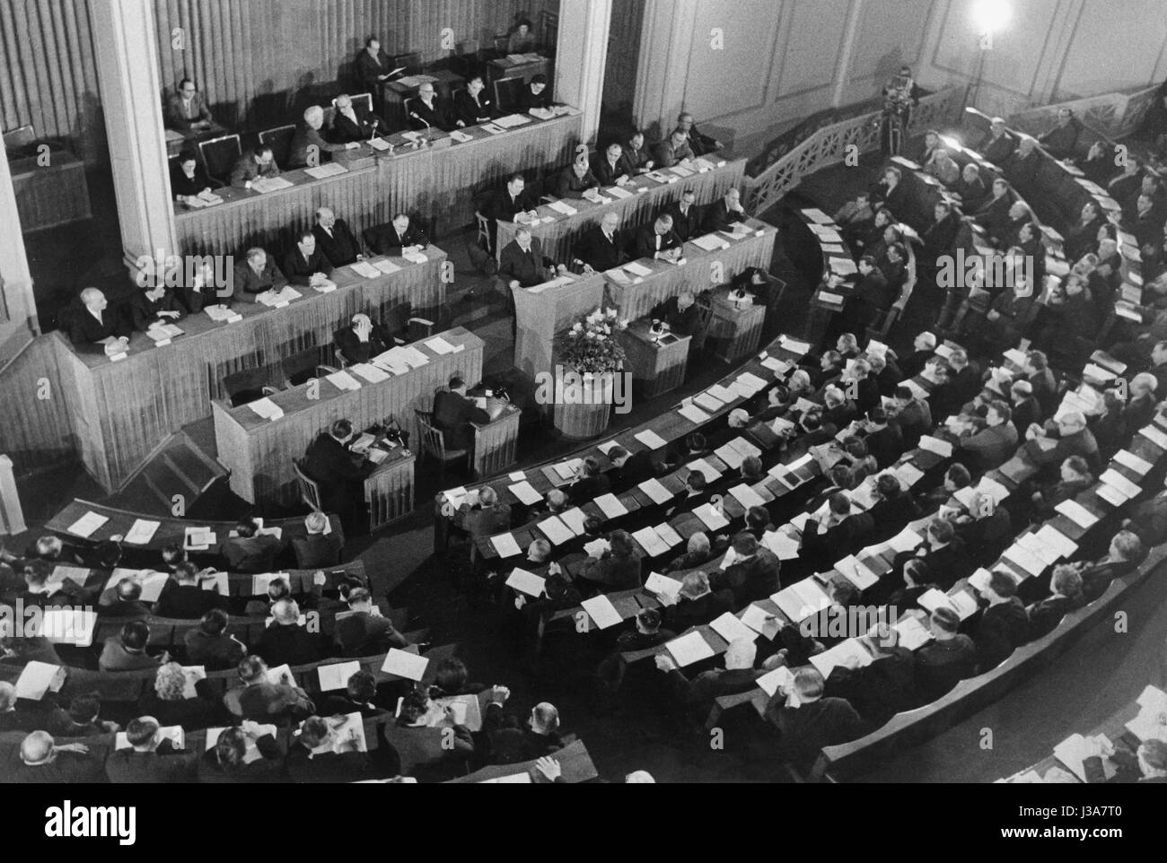 Conference of the People's Chamber, 1957 Stock Photo