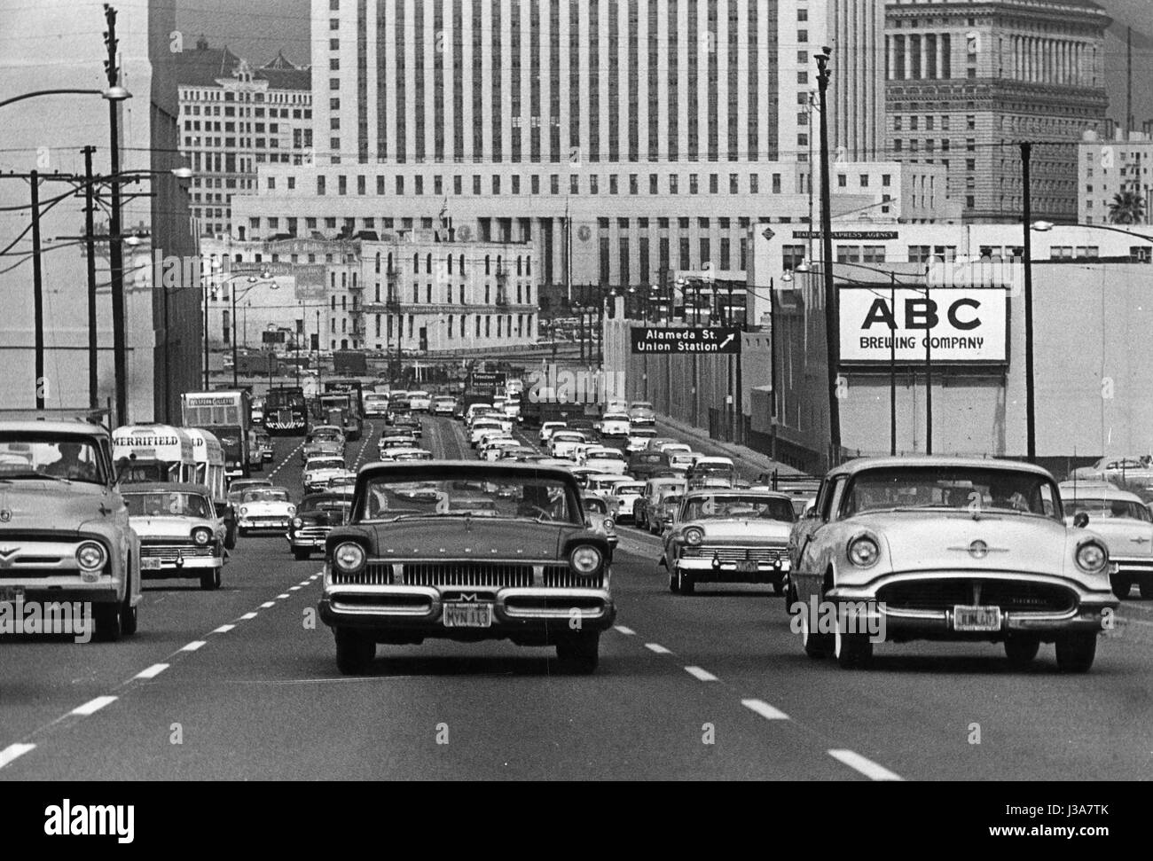 Traffic in Los Angeles, 1960s Stock Photo - Alamy