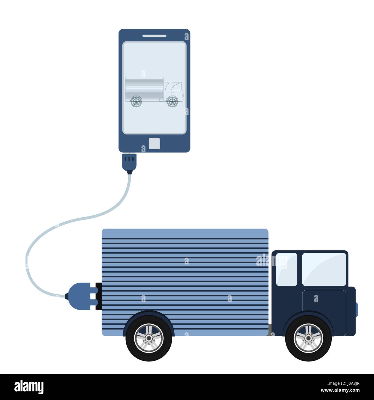 Cable transport system Stock Vector Images - Alamy