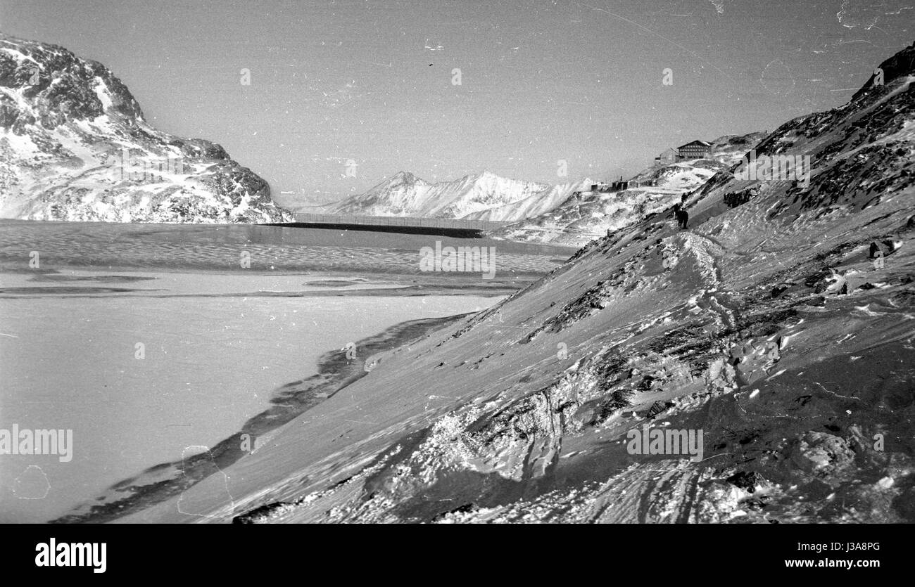 The Weisssee at the Moelltal Glacier, 1962 Stock Photo
