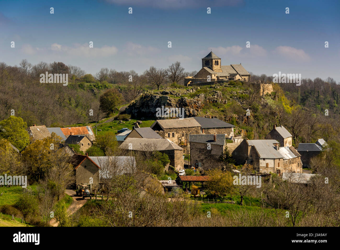 Village of Dauzat sur Vodable. Puy de Dome. Auvergne. France Stock Photo