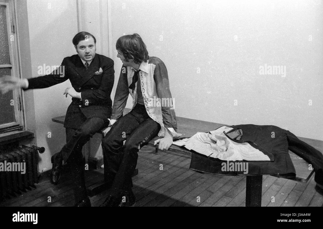Udo Juergens in the cloakroom at the Deutsches Museum, 1969 Stock Photo Alamy