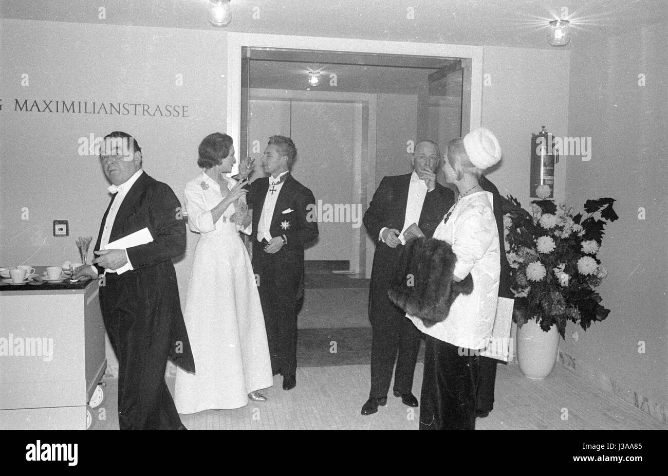 Herbert von Karajan at the reopening of the Munich National Theatre, 1963 Stock Photo