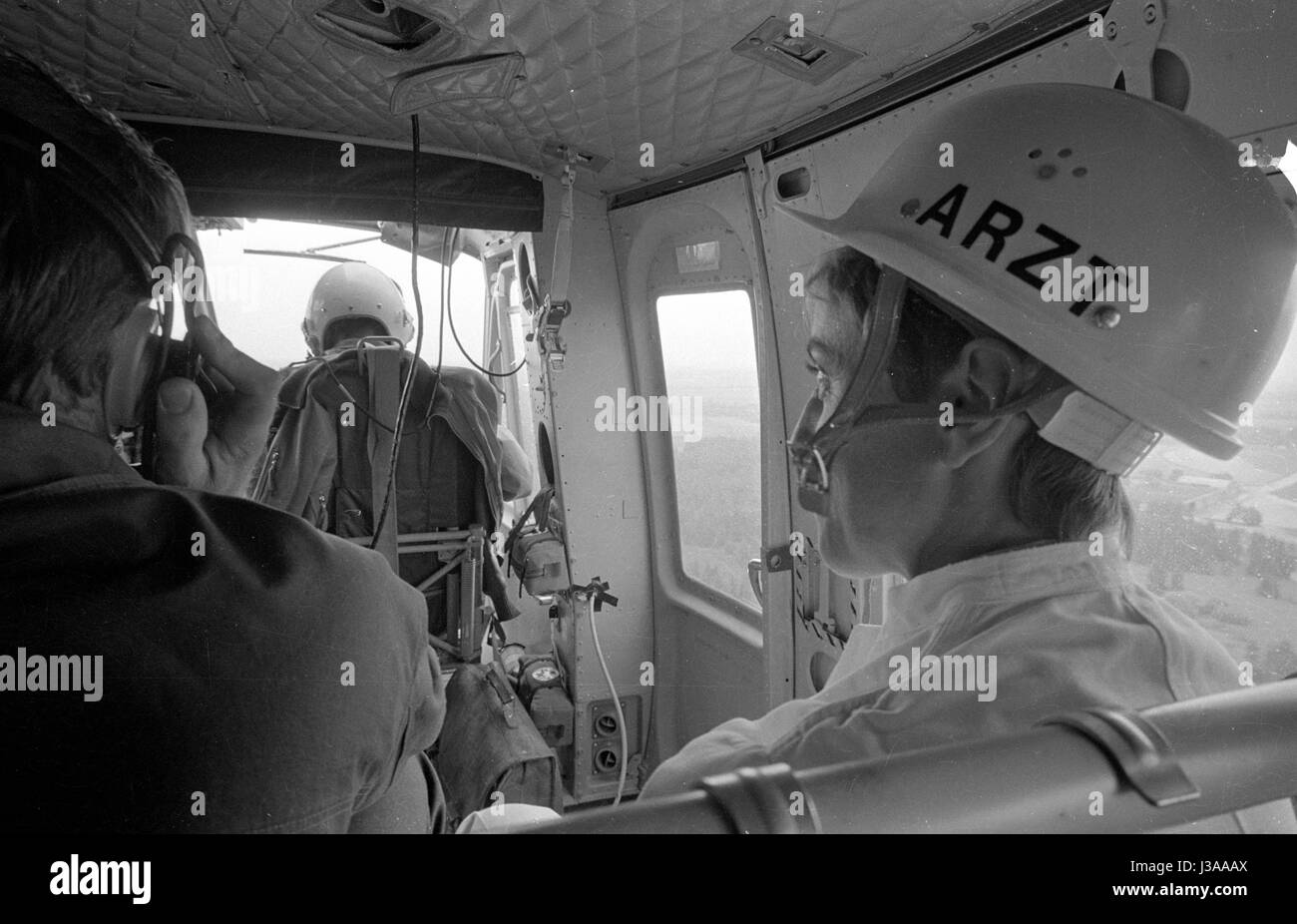 A rescue helicopter, 1970 Stock Photo