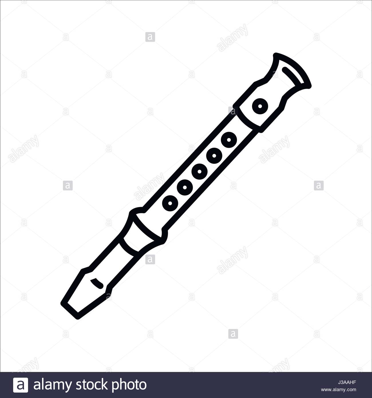 Cartoon Flute Recorder Music Instrument Stock Photos & Cartoon Flute ...