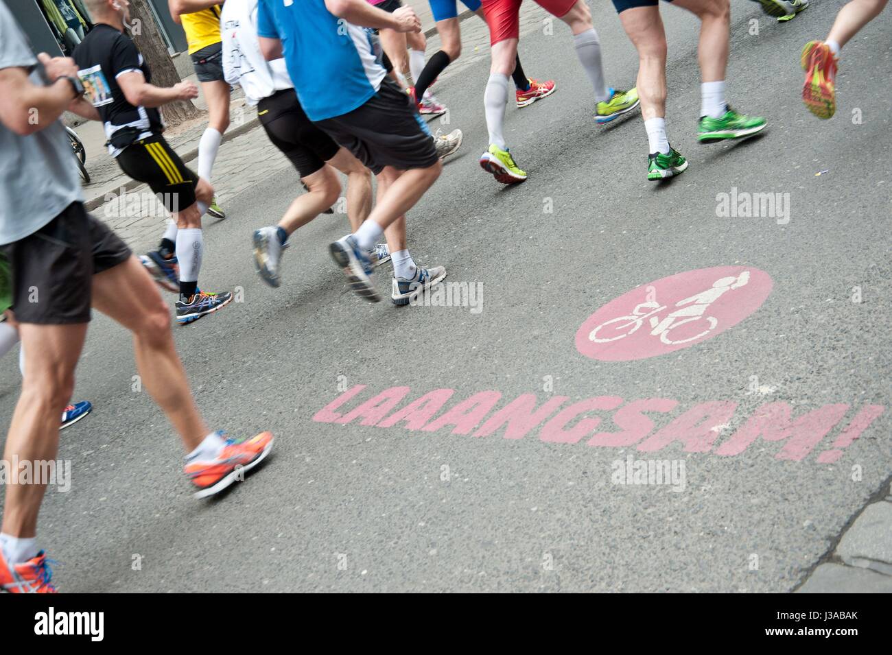 Wien, Mariahilferstraße, Wien-Marathon Stock Photo