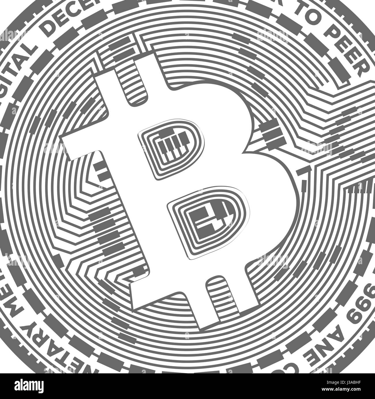 Bitcoin crypto coin symbol illustration Stock Vector Image ...