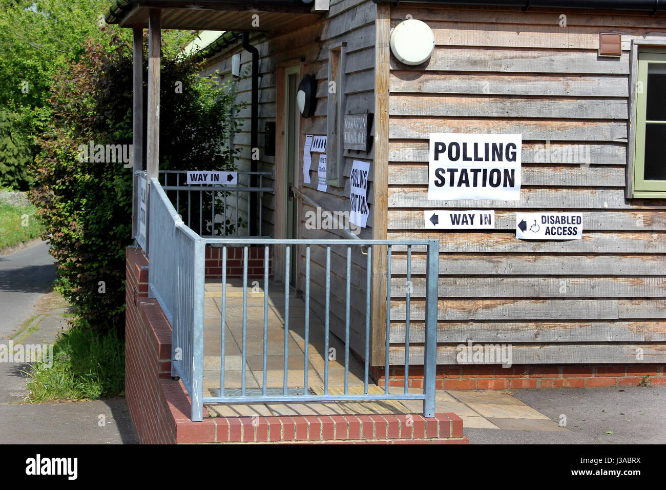 Local elections Polling Station Garsington Oxford Stock Photo