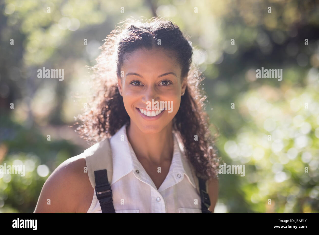 Female hiker holding flag hi-res stock photography and images - Alamy